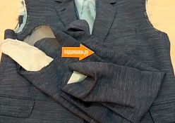 Укорачивание рукава пиджака через окат