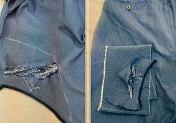 Ремонт легких джинсов